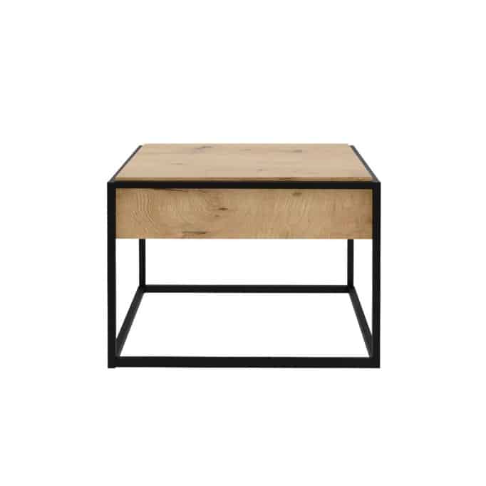 JILL - Table basse industrielle 60 cm avec tiroir